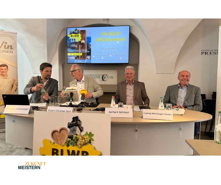 Bundeslehrlingswart Ludwig Weichinger-Hieden, Bundesinnungsmeister Gerhard Spitzbart, Landesinnungsmeister Christian Zach und Landeslehrlingswart Wolfgang Hasenburger präsentierten die Details zum Großereignis.